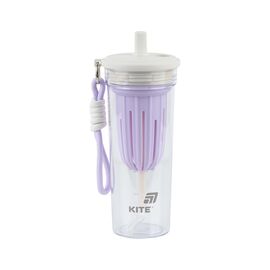Пляшка для води Kite 650 мл, біло-ліловий (K25-1219-2)