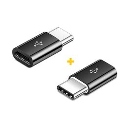 Перехідник Micro 5P F to USB-C M 2PCS black XoKo (XK-AC014-BK2)
