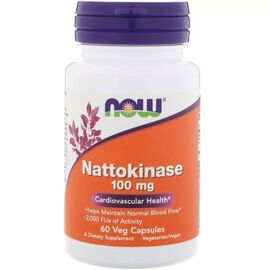Витаминно-минеральный комплекс Now Foods Наттокиназа, 100 мг, Nattokinase, 60 вегетарианских капсул (NF3140)