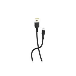 Дата кабель USB 2.0 AM to Micro 5P 1.0m 2.4A silicone black Denmen (D06V-BK)