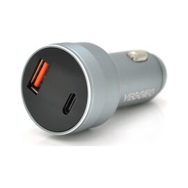 Зарядное устройство VEGGIEG USB QC3.0 + USB-C PD 3.1A digital display silver (QC-C200)