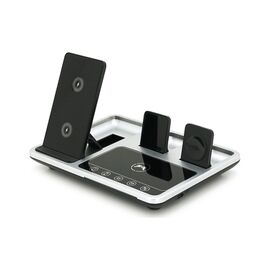 Зарядное устройство Voltronic 4-in-1 Wireless Charging Station Smartphone + Watch + Earbuds black silver (BZ/R-11)
