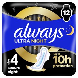 Гигиенические прокладки Always Ultra Secure Night (Размер 4) 12 шт. (4015400612469)