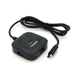 Концентратор VEGGIEG USB-C 4xUSB 2.0 0.2m black (YT-TC-V-C240)
