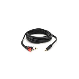 Кабель мультимедийный 3.5mm M to 2xRCA M 3.0m black Voltronic (YT-3.5(M)/2хRCA(M)-3.0PCu)