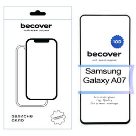 Стекло защитное BeCover 10D Samsung Galaxy A07 SM-A075 Black (713684)