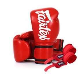 Боксерские перчатки Fairtex BGV14 Red 14 унцій (бинти в комплекті) (BGV14_14oz_Red)