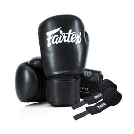 Боксерские перчатки Fairtex BGV27 Black 16 унцій (бинти в комплекті) (BGV27_16oz_Black)