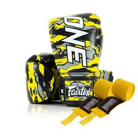 Боксерские перчатки Fairtex BGV-ONE X STBG (натуральна шкіра) 12 унцій (бинти в комплекті) (BGV-ONE_X_STBG_12oz)