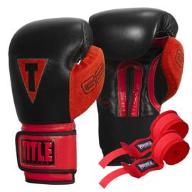 Боксерські рукавички Title Boxing All Heart Bag Gloves 2.0 Black/Red 10 oz (AHABG2 10 oz BK/RD)