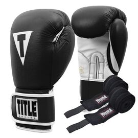 Боксерські рукавички Title Boxing Pro Style Leather Gloves3.0 Black/White 12 oz (TVVTG3 12 BK/WH)