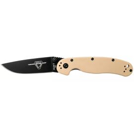 Ніж Ontario Knife RAT II D2 Desert Tan, Black Blade (ON8830DT)
