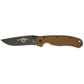 Ніж Ontario Knife RAT II D2 Coyote Brown, Black Blade (ON8830CB)