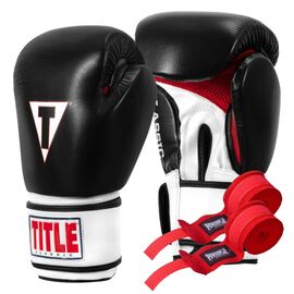 Боксерські рукавички Title Classic Leather 2.0 Black/White/Red S 10 oz (CSBGL2 S BK/WH/RD)