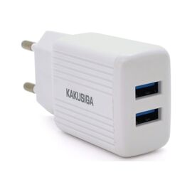 Зарядний пристрій KAKUSIGA 2xUSB 2.4A 12W white (KSC-368 DILANG)