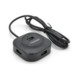 Концентратор VEGGIEG USB 2.0 to 4xUSB 1.0m black (V-U2409)