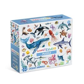 Пазл DoDo Монтессорі Океанічні тварини, 200 елементів (300630)