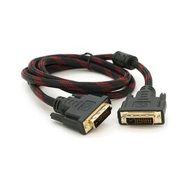 Кабель мультимедийный DVI M to DVI M 1.5m 24+1pin black/red Merlion (YT-DVI(M)/(M)NY/RD-1.5m)