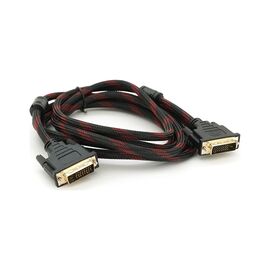Кабель мультимедийный DVI M to DVI M 3.0m 24+1pin black/red Merlion (YT-DVI(M)/(M)NY/RD-3.0m)