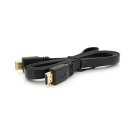 Кабель мультимедийный HDMI M to HDMI M 1.5m V1.4 black Merlion (YT-HDMI(M)/(M)SLIM-1.5m/04460)
