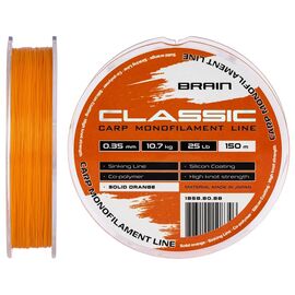 Леска Brain Classic Carp Line (solid orange) 150m 0.35mm 25lb 10.7kg (1858.80.88)