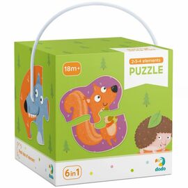 Пазл DoDo 2-3-4 елементи Лісові тварини (300195)
