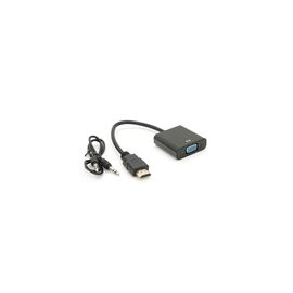 Переходник HDMI M to VGA F + Audio 0.1m 4K/2K black Voltronic (YT-C-HDMI(M)/VGA(F)+AUX-B)