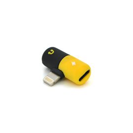Переходник Lightning M to 2xLightning F black-yellow Voltronic (YT-SL/2L)
