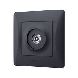 ТВ розетка Videx BINERA TV одинарна телевізійна чорні (VF-BNSK1TVME-BG)