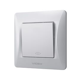 Переключатель Videx BINERA 1кл промежуточный серебряны (VF-BNSW1I-SS)