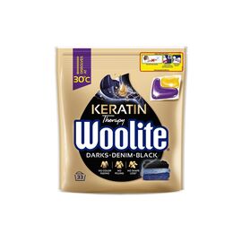 Капсулы для стирки Woolite Для черных и джинсовых тканей С кератином 33 шт. (5900627094145)