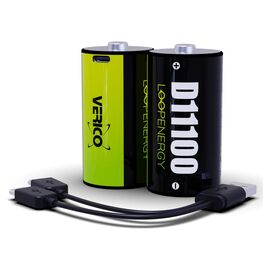 Акумулятор D/R20 USB Type-С 7400mAh/11100mWh 1.5V Li-ion 2шт./уп. (Loop Energy) Verico (1BTOV-A5N0A2-NN)