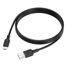 Дата кабель USB 2.0 AM to USB-C 1.0m 60W silicone black BOROFONE (6941991115455)