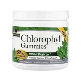 Витаминно-минеральный комплекс Nature's Answer Хлорофилл, вкус мяты, Chlorophyll Gummies, 60 жевательных конфет (NTA-26919)