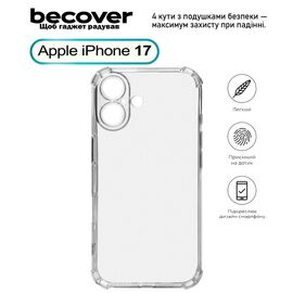 Чехол для мобильного телефона BeCover Anti-Shock Apple iPhone 17 Clear (713793)