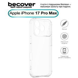 Чехол для мобильного телефона BeCover Anti-Shock Apple iPhone 17 Pro Max Clear (713799)