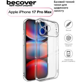 Чехол для мобильного телефона BeCover Apple iPhone 17 Pro Max Transparent (713763)