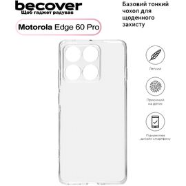 Чехол для мобильного телефона BeCover Motorola Edge 60 Pro Transparent (713775)