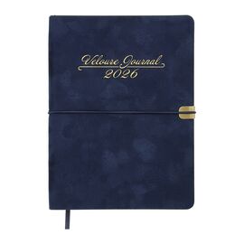 Еженедельник Buromax датированный 2026 VELOUR, А5 синий (BM.2134-02)