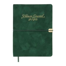 Еженедельник Buromax датированный 2026 VELOUR, А5 зеленый (BM.2134-04)