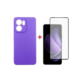 Чехол для мобильного телефона Dengos Oppo Reno 13F 4G Case Carbon + 2 Glass (Purple) (DG-CTG2P-23)