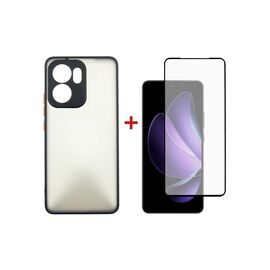 Чехол для мобильного телефона Dengos Oppo Reno 13F 4G Case Matte + 2 Glass (Black) (DG-CTG2P-21)