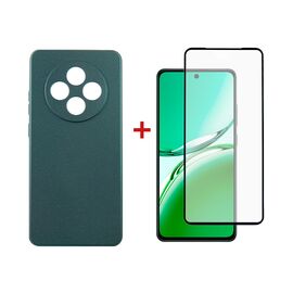 Чехол для мобильного телефона Dengos Oppo Reno12 F 4G Case Soft + Glass (Green) (DG-KM-156)