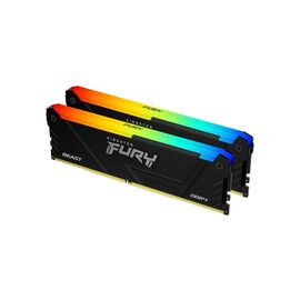 Модуль памяти для компьютера DDR4 32GB (2x16GB) 3200 MHz Beast RGB Black Kingston Fury (ex.HyperX) (KF432C16BB12AK2/32WP)