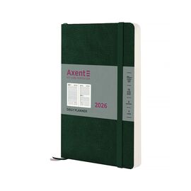 Еженедельник Axent датированный 2026 Partner Soft Skin, 145х210, темно-зеленый (8810-26-23-A)