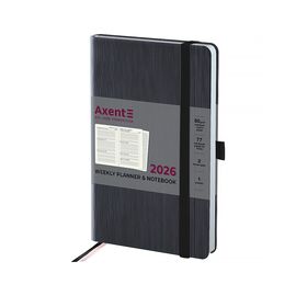 Еженедельник Axent датированный 2026 Partner Lines 125х195, черный (8515-26-01-A)