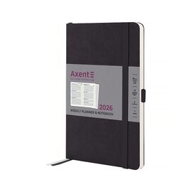 Еженедельник Axent датированный 2026 Partner Soft Skin 125х195, черный (8509-26-01-A)