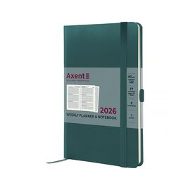 Еженедельник Axent датированный 2026 Partner Strong 125х195, малахитовый (8505-26-31-A)