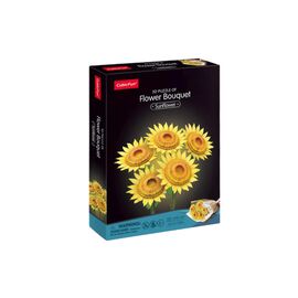 Пазл Cubic Fun трехмерный Букет цветов Желтые подсолнухи (P866h)