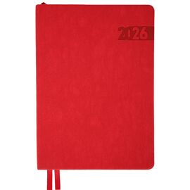 Еженедельник Leo planner А5 датированный 2026 «Boss», мягкий, красный, 368 страниц (252636)